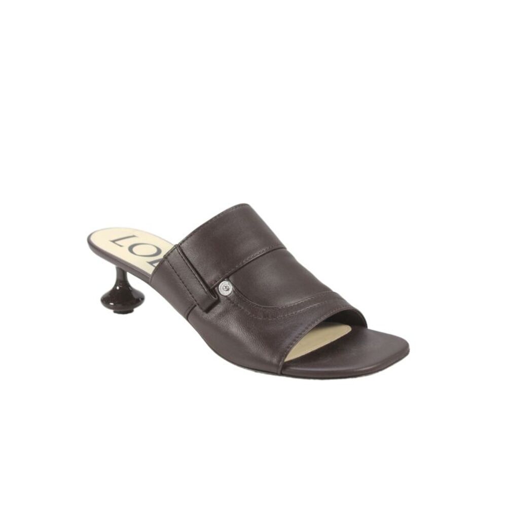 Loewe Womens LEather Toy Panta Mules 45 Sandals Brown Size 9